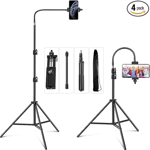Cell Phone Tripod for iPhone 80 Inch Height Cell Phone Camera Video Recording