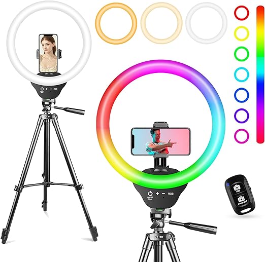 10" Ring Light with 50" Retractable Tripod