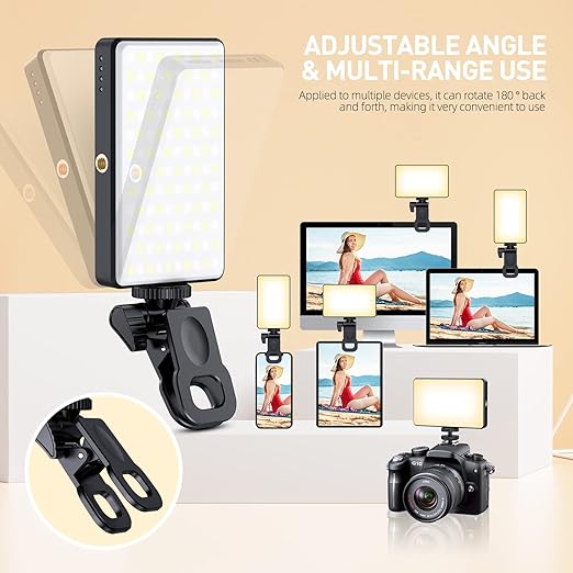 120 LED mobile phone selfie light, 5000Mah rechargeable video editing with 3 light modes