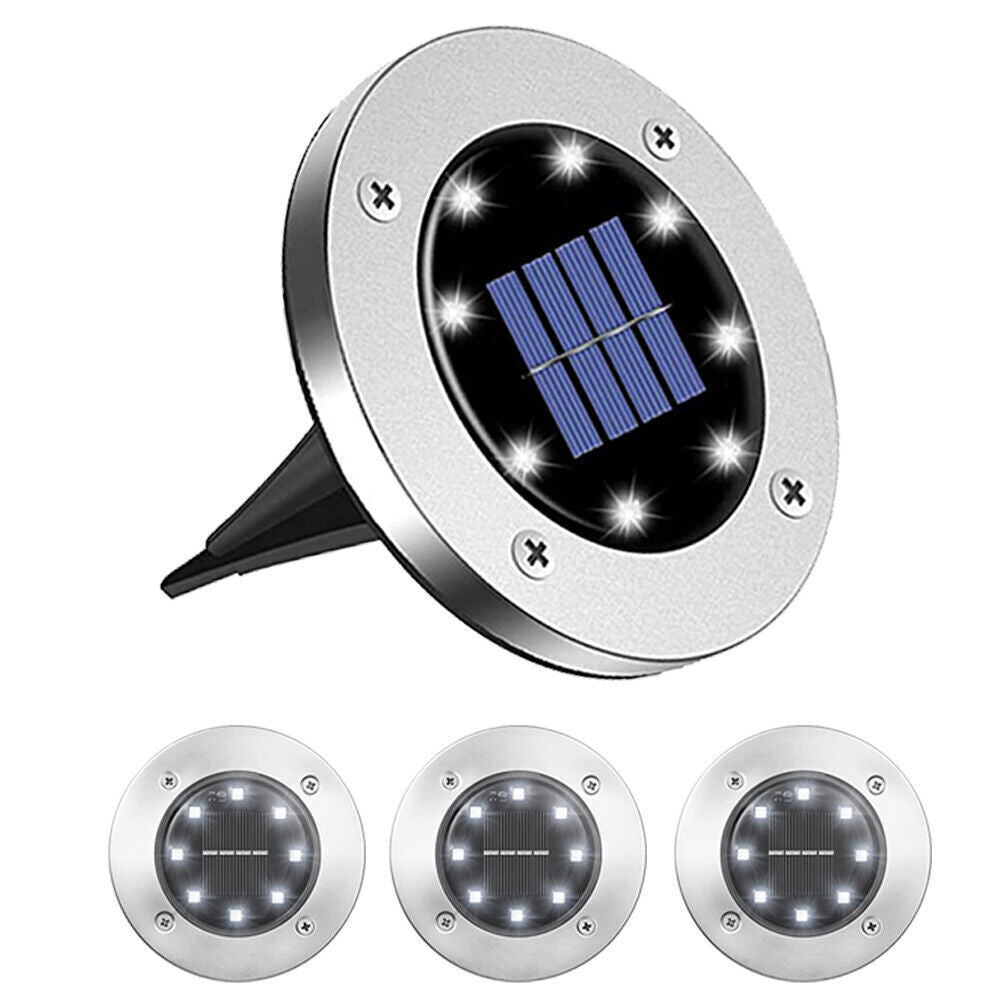 Solar LED Buried Inground Recessed LED Light Outdoor Garden Deck Path