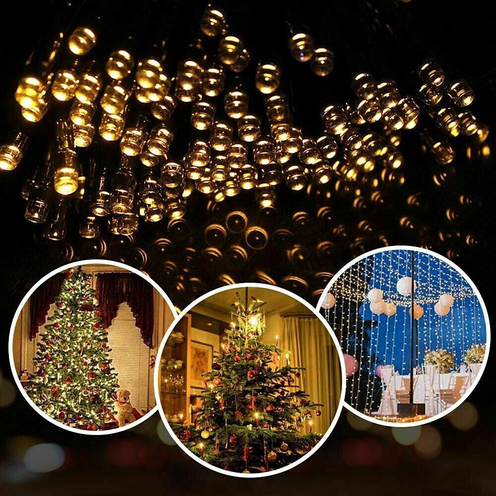 Solar Garland Fairy String Lights 100/200/500 LED Outdoor Garden Christmas Party